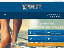 Tablet Screenshot of franklinfootcare.com